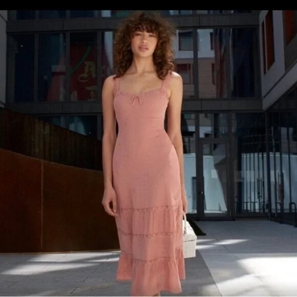 Reformation Cotta Dress in Praline Size 6 - Picture 2 of 3